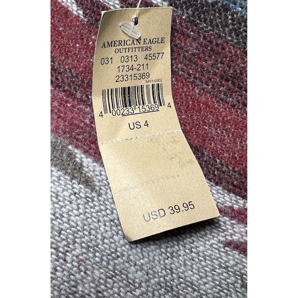 New American Eagle Womens Size 4 Southwestern Pattern Mini Skirt Wool Blend Boho - Picture 7 of 15